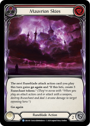 Image for Mauvrion Skies (Red) (CRU145) (Crucible of War) - Flesh and Blood TCG