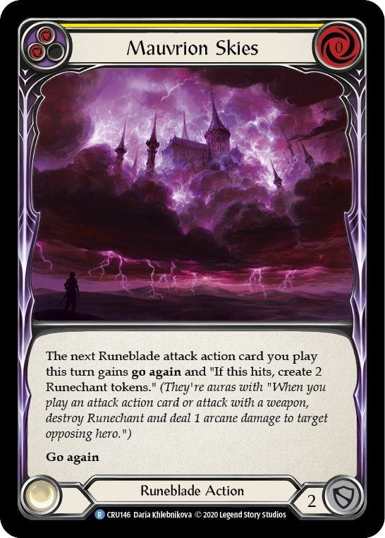 Image for Mauvrion Skies (Yellow) (CRU146) (Crucible of War) - Flesh and Blood TCG
