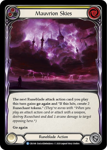 Image for Mauvrion Skies (Yellow) (CRU146) (Crucible of War) - Flesh and Blood TCG
