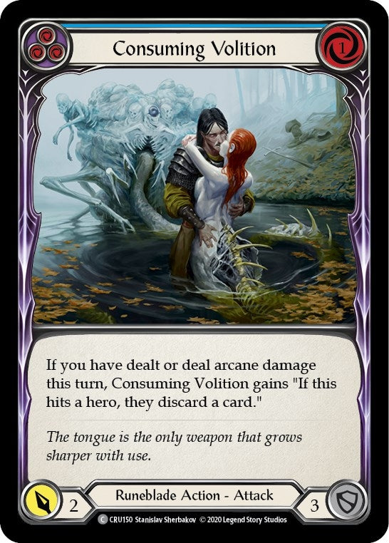 Image for Consuming Volition (Blue) (CRU150) (Crucible of War) - Flesh and Blood TCG