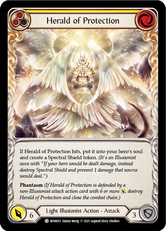 Herald of Protection (Yellow) [MON015] (Monarch) 1st Edition Normal