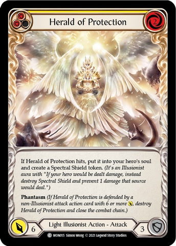 Herald of Protection (Yellow) [MON015] (Monarch) 1st Edition Normal