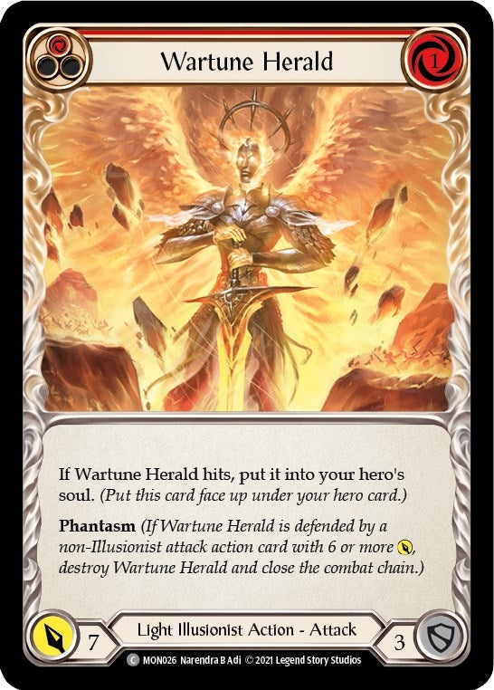 Wartune Herald (Red) [U-MON026-RF] (Monarch Unlimited) Unlimited Rainbow Foil