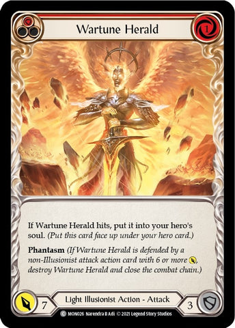 Wartune Herald (Red) [MON026-RF] (Monarch) 1st Edition Rainbow Foil