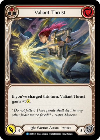 Valiant Thrust (Red) [MON039] (Monarch) 1st Edition Normal