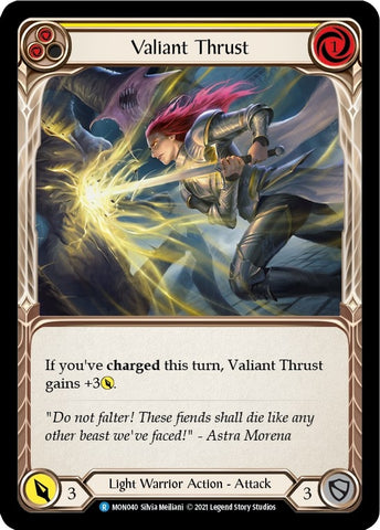 Valiant Thrust (Yellow) [U-MON040] (Monarch Unlimited)  Unlimited Normal