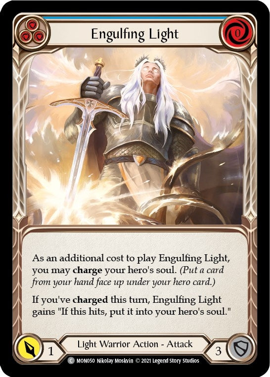 Engulfing Light (Blue) [MON050-RF] (Monarch) 1st Edition Rainbow Foil