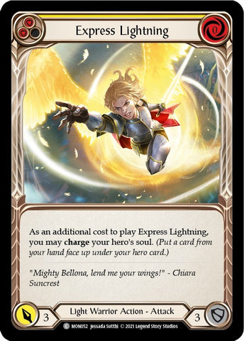 Express Lightning (Yellow) [MON052-RF] (Monarch) 1st Edition Rainbow Foil