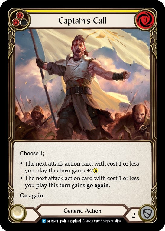 Captain's Call (Yellow) [MON261-RF] (Monarch)  1st Edition Rainbow Foil