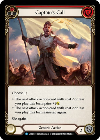 Captain's Call (Red) [MON260-RF] (Monarch) 1st Edition Rainbow Foil