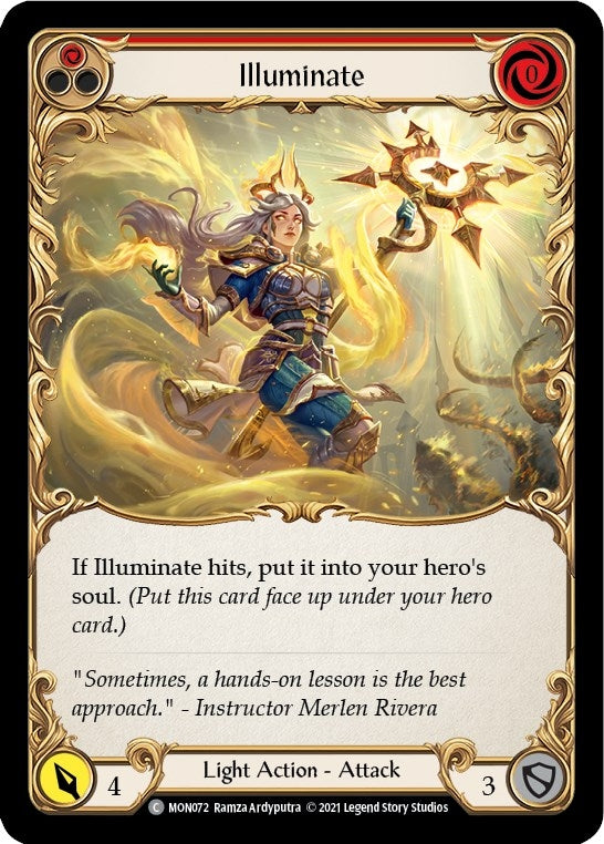 Illuminate (Red) [MON072-RF] (Monarch) 1st Edition Rainbow Foil