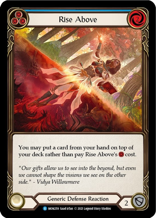 Rise Above (Blue) [U-MON259-RF] (Monarch Unlimited)  Unlimited Rainbow Foil
