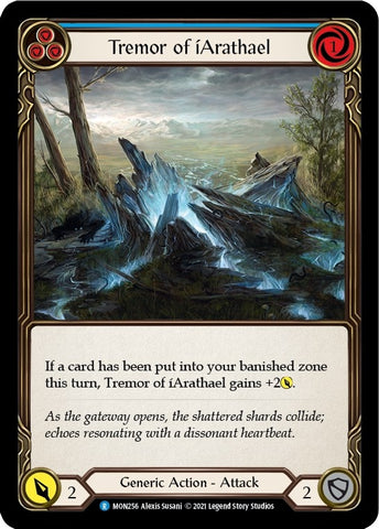 Tremor of iArathael (Blue) [MON256-RF] (Monarch) 1st Edition Rainbow Foil