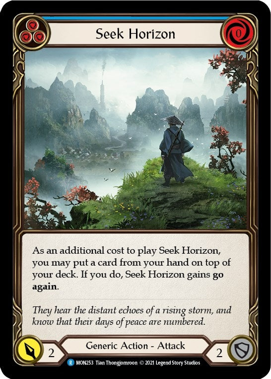 Seek Horizon (Blue) [U-MON253-RF] (Monarch Unlimited) Unlimited Rainbow Foil