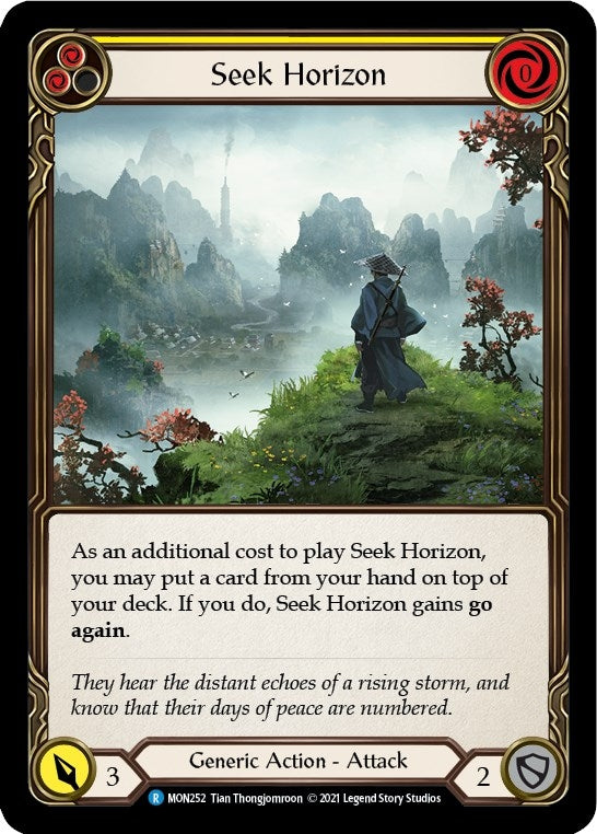 Seek Horizon (Yellow) [MON252-RF] (Monarch) 1st Edition Rainbow Foil