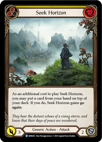 Seek Horizon (Yellow) [MON252-RF] (Monarch) 1st Edition Rainbow Foil