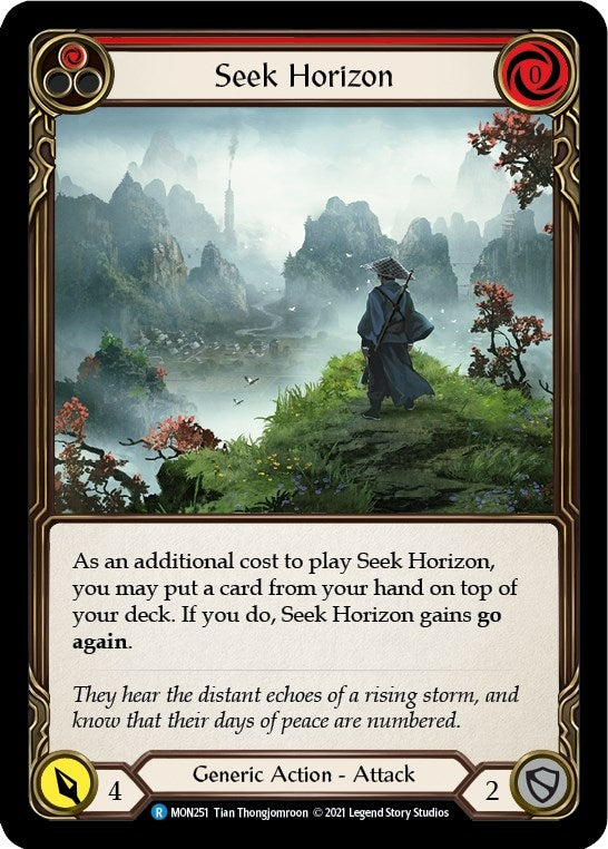 Seek Horizon (Red) [MON251-RF] (Monarch) 1st Edition Rainbow Foil