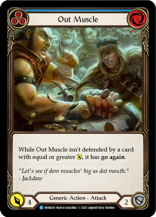 Out Muscle (Blue) [MON250-RF] (Monarch)  1st Edition Rainbow Foil