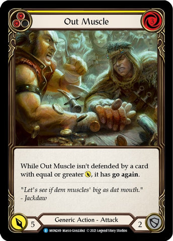 Out Muscle (Yellow) [MON249-RF] (Monarch) 1st Edition Rainbow Foil