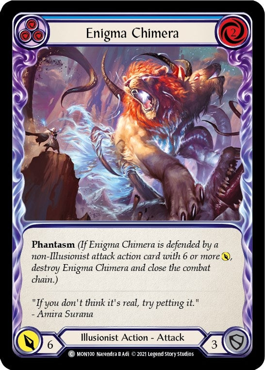 Enigma Chimera (Blue) [U-MON100-RF] (Monarch Unlimited) Unlimited Rainbow Foil