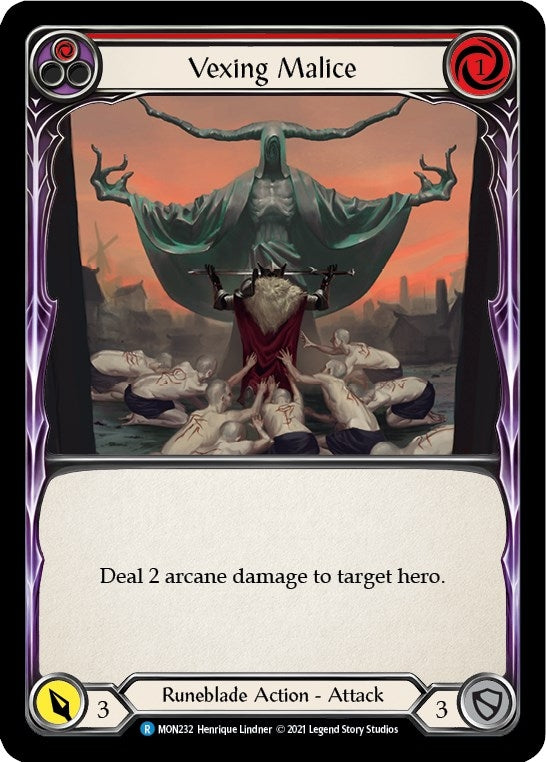 Vexing Malice (Red) [U-MON232-RF] (Monarch Unlimited) Unlimited Rainbow Foil