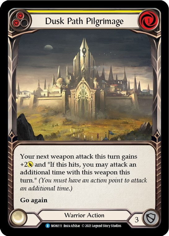 Dusk Path Pilgrimage (Yellow) [MON111-RF] (Monarch) 1st Edition Rainbow Foil