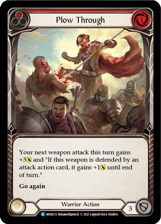 Plow Through (Red) [U-MON113-RF] (Monarch Unlimited) Unlimited Rainbow Foil