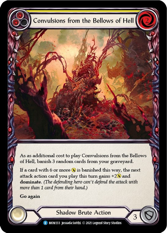 Convulsions from the Bellows of Hell (Yellow) [U-MON133-RF] (Monarch Unlimited) Unlimited Rainbow Foil