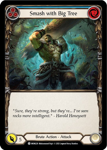 Smash with Big Tree (Blue) [MON228-RF] (Monarch) 1st Edition Rainbow Foil