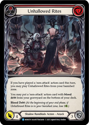 Unhallowed Rites (Red) [MON159-RF] (Monarch) 1st Edition Rainbow Foil