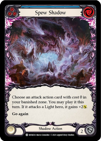 Spew Shadow (Blue) [MON214-RF] (Monarch) 1st Edition Rainbow Foil