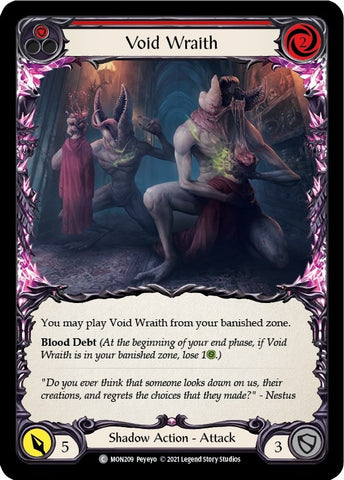 Void Wraith (Red) [MON209-RF] (Monarch) 1st Edition Rainbow Foil