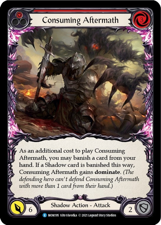 Consuming Aftermath (Red) [MON195-RF] (Monarch) 1st Edition Rainbow Foil