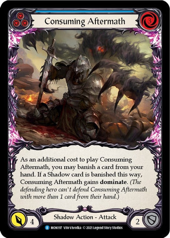 Consuming Aftermath (Blue) [U-MON197-RF] (Monarch Unlimited) Unlimited Rainbow Foil