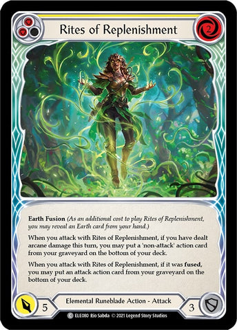 Image for Rites of Replenishment (Yellow) (ELE080) (Tales of Aria) - Flesh and Blood TCG