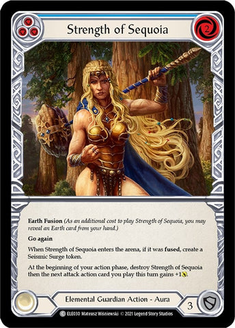 Image for Strength of Sequoia (Blue) (ELE030) (Tales of Aria) - Flesh and Blood TCG