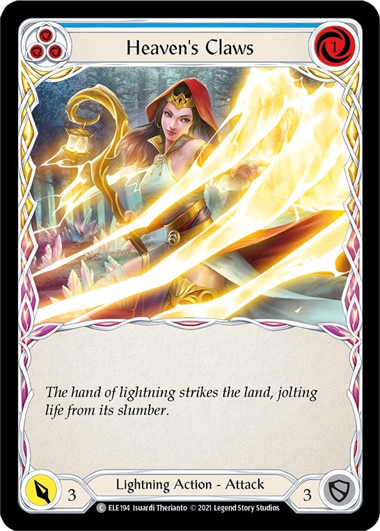 Image for Heaven's Claws (Blue) (ELE194) (Tales of Aria) - Flesh and Blood TCG
