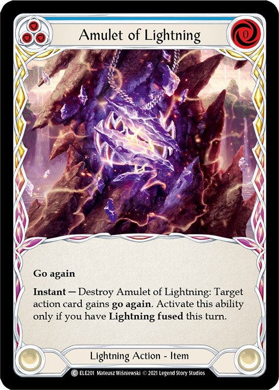 Image for Amulet of Lightning (ELE201) (Tales of Aria) - Flesh and Blood TCG