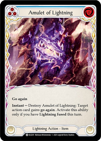 Image for Amulet of Lightning (ELE201) (Tales of Aria) - Flesh and Blood TCG