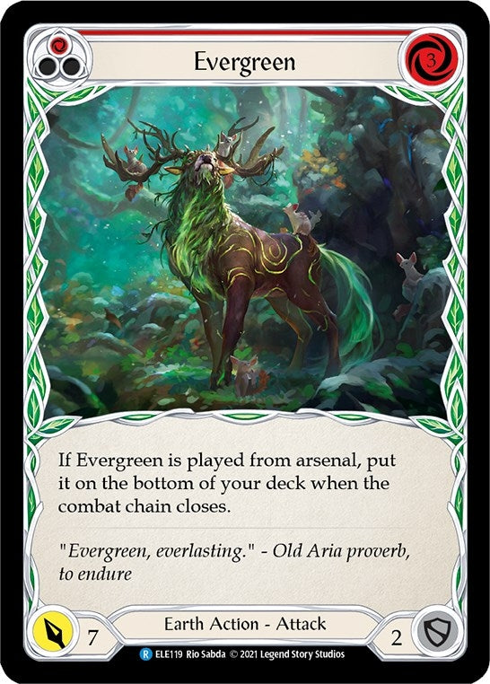 Image for Evergreen (Red) (ELE119) (Tales of Aria) - Flesh and Blood TCG