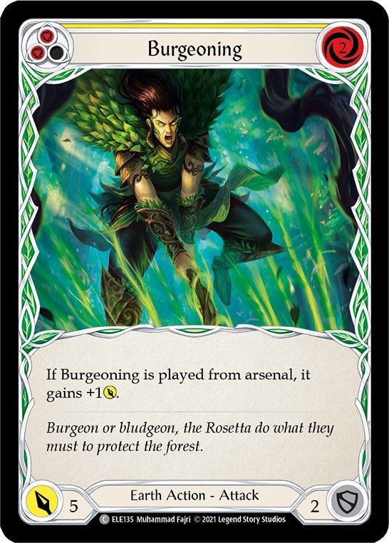 Image for Burgeoning (Yellow) (ELE135) (Tales of Aria) - Flesh and Blood TCG