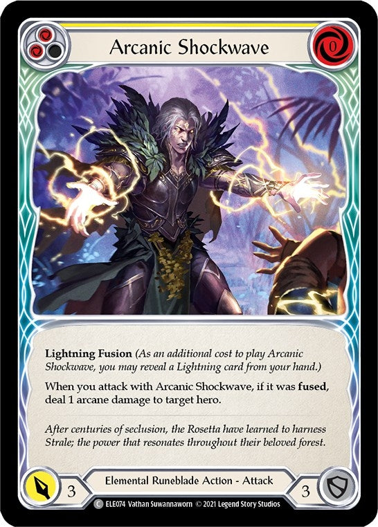 Image for Arcanic Shockwave (Yellow) (ELE074) (Tales of Aria) - Flesh and Blood TCG