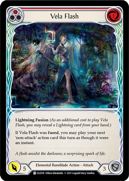 Image for Vela Flash (Red) (ELE076) (Tales of Aria) - Flesh and Blood TCG