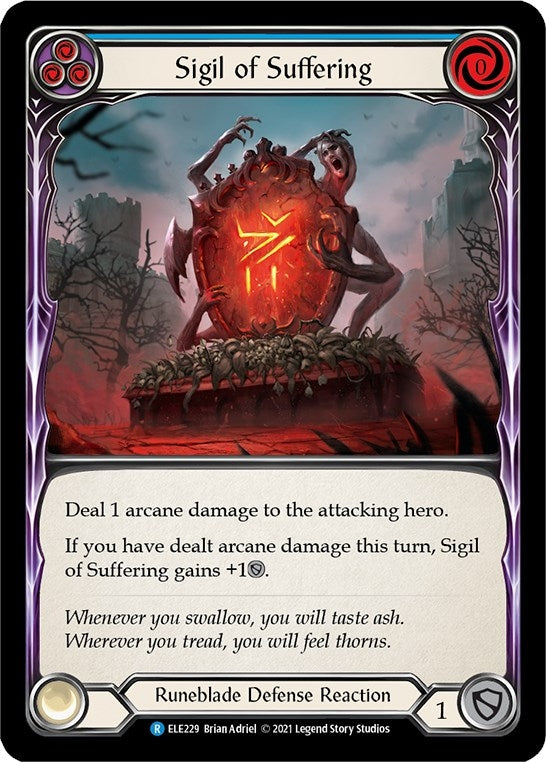 Sigil of Suffering (Blue) (ELE229) [Tales of Aria]