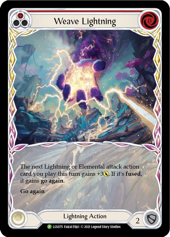 Weave Lightning (Red) [LGS075] (Promo) Rainbow Foil