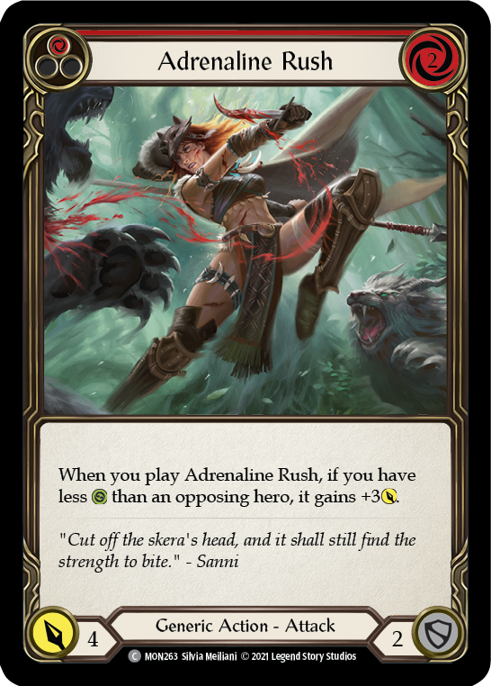 Adrenaline Rush (Red) [MON263-RF] (Monarch) 1st Edition Rainbow Foil