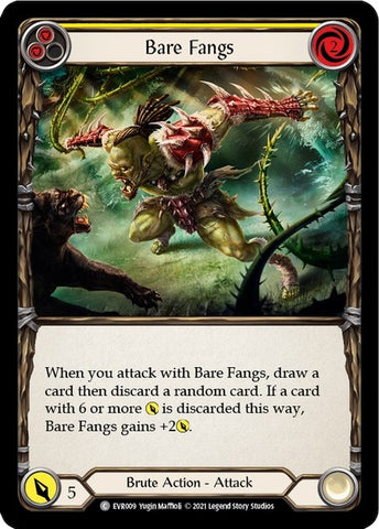 Image for Bare Fangs (Yellow) (EVR009) (Everfest) - Flesh and Blood TCG