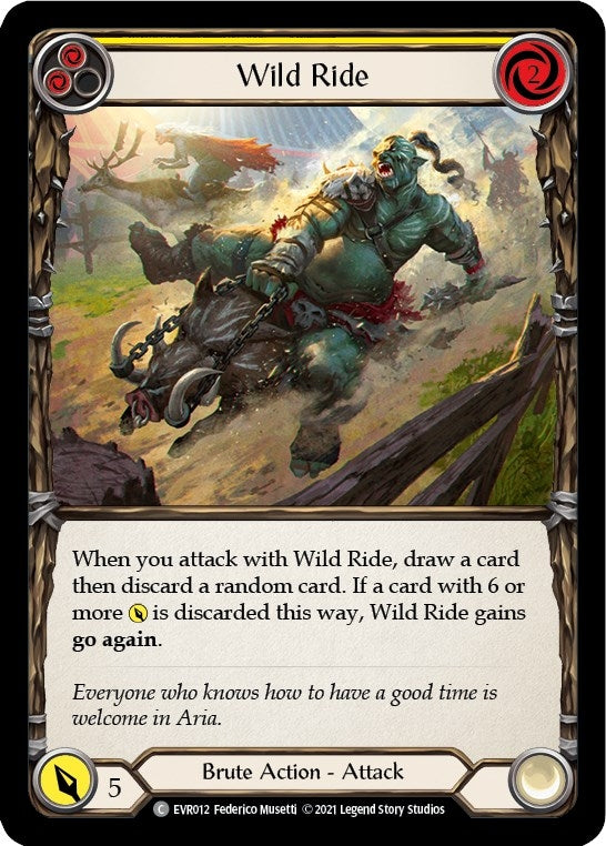 Image for Wild Ride (Yellow) (EVR012) (Everfest) - Flesh and Blood TCG