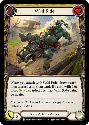 Image for Wild Ride (Yellow) (EVR012) (Everfest) - Flesh and Blood TCG