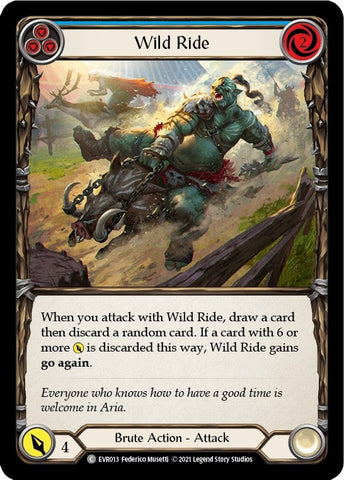 Image for Wild Ride (Blue) (EVR013) (Everfest) - Flesh and Blood TCG